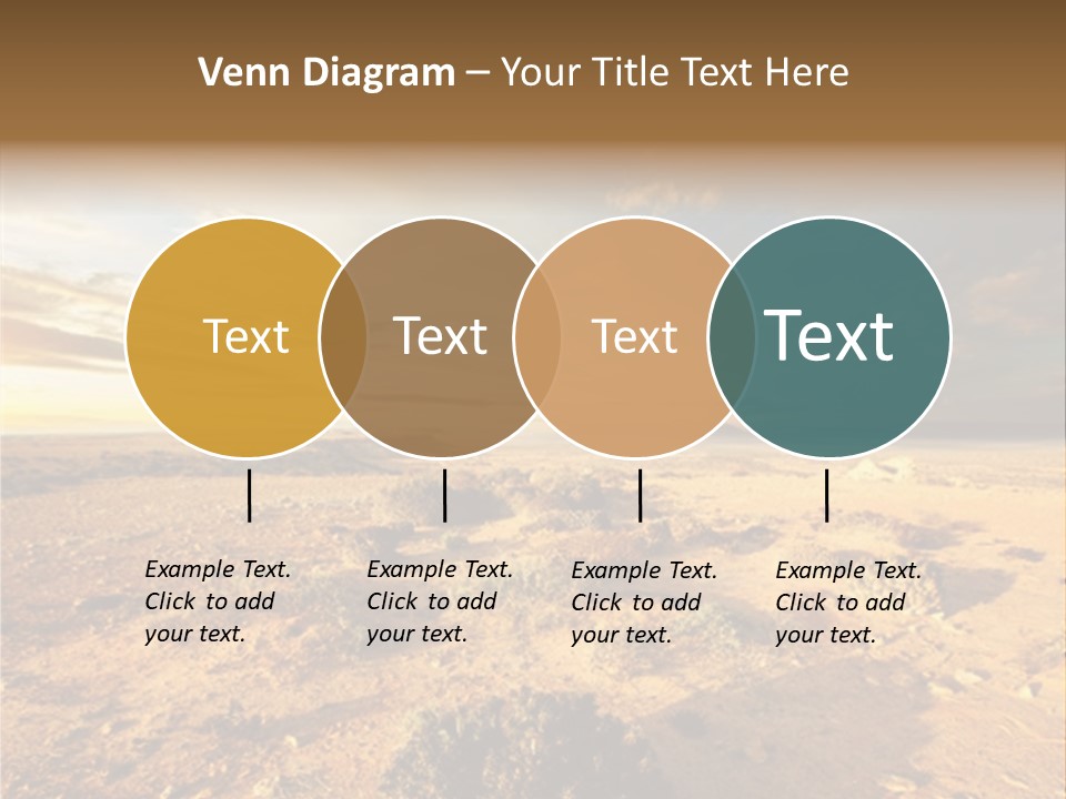 Outside Dusk Desert PowerPoint Template
