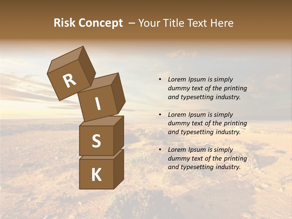 Outside Dusk Desert PowerPoint Template