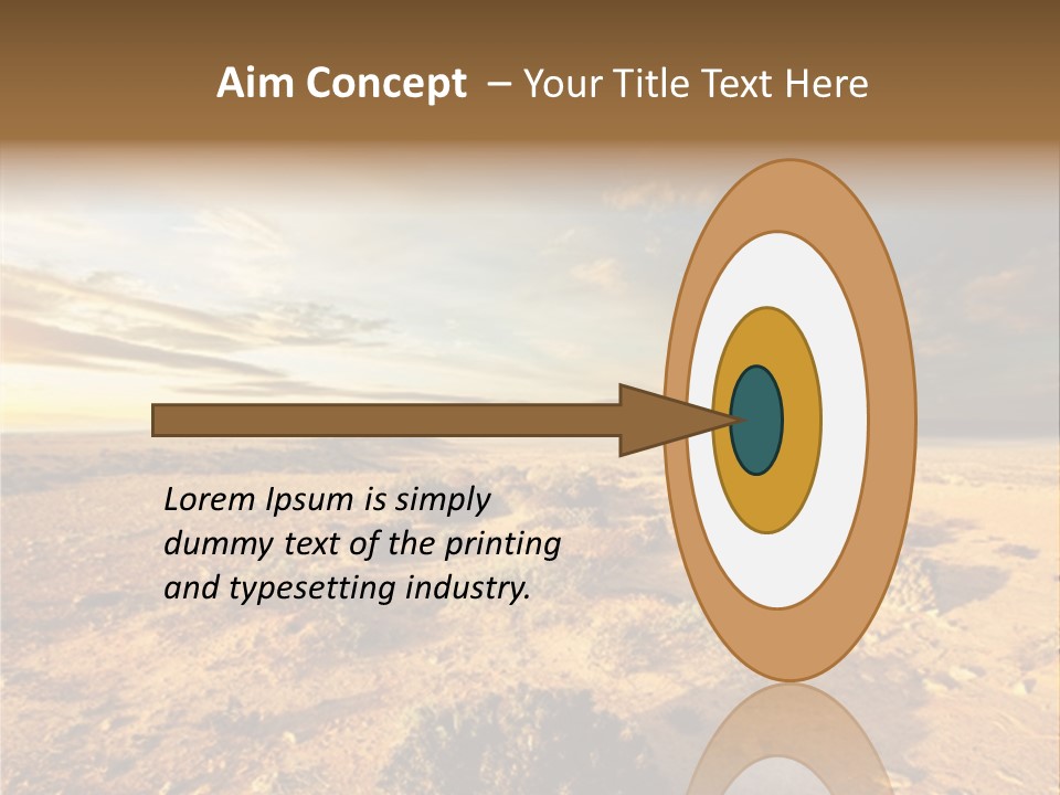 Outside Dusk Desert PowerPoint Template