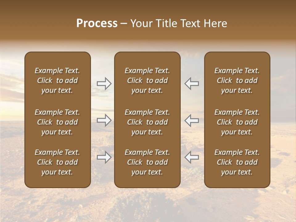 Outside Dusk Desert PowerPoint Template
