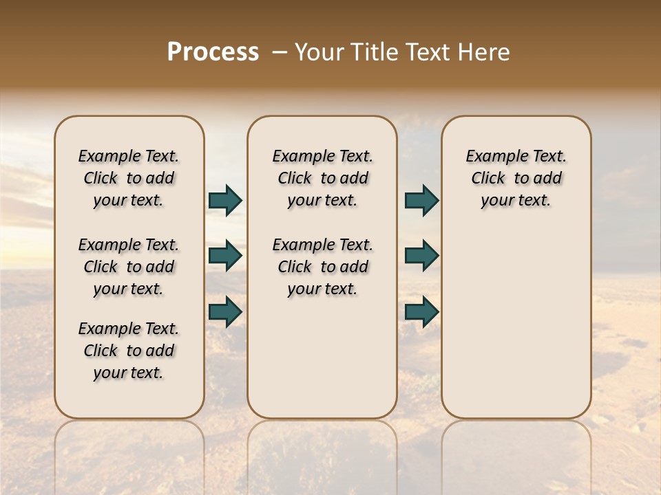 Outside Dusk Desert PowerPoint Template
