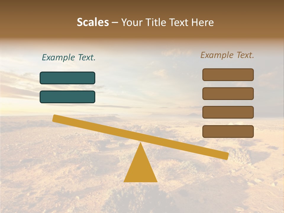 Outside Dusk Desert PowerPoint Template