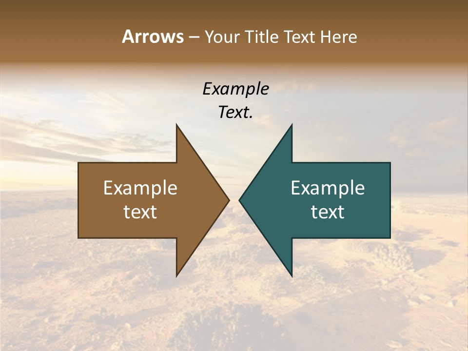 Outside Dusk Desert PowerPoint Template