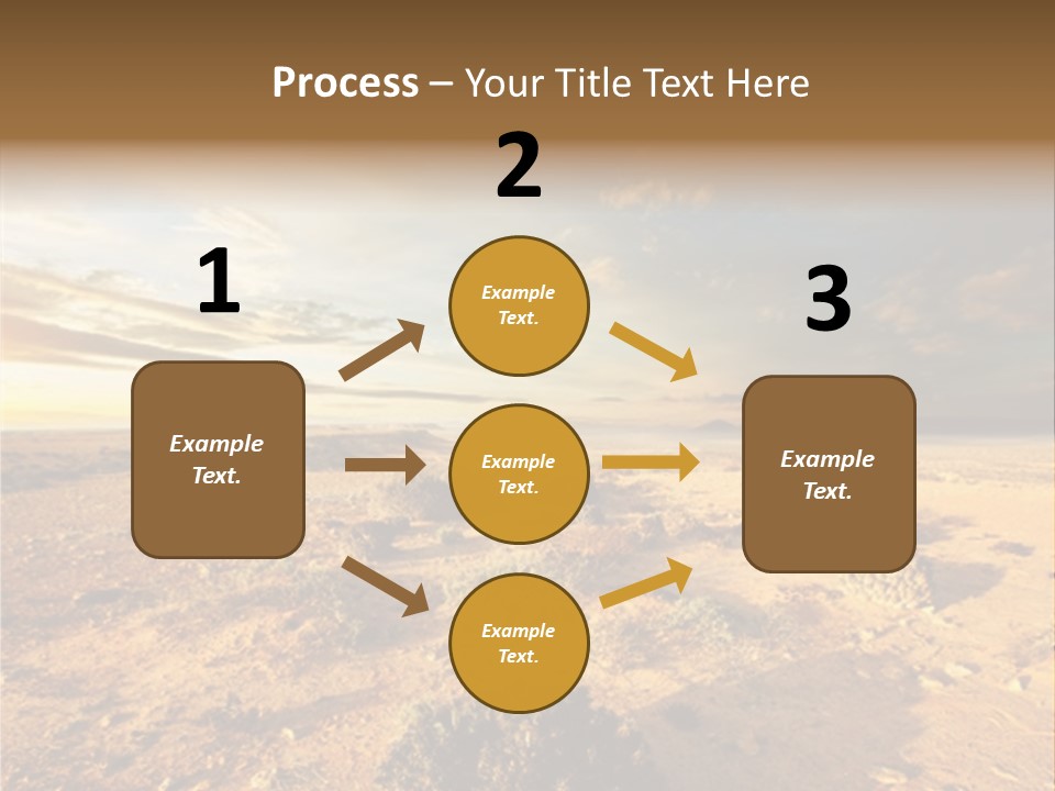 Outside Dusk Desert PowerPoint Template