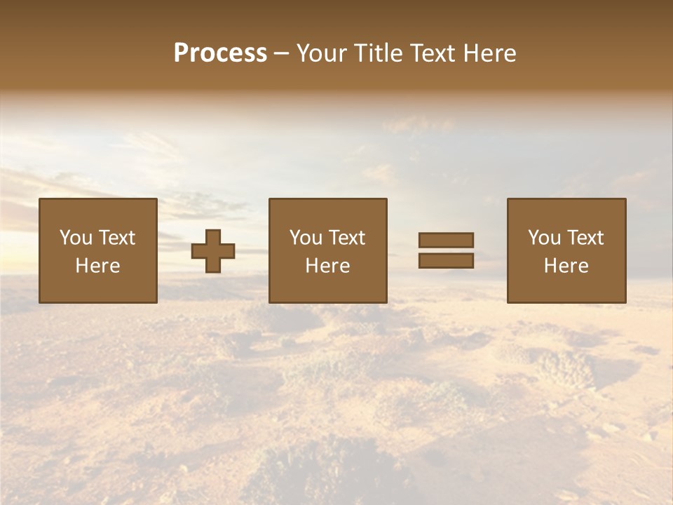 Outside Dusk Desert PowerPoint Template