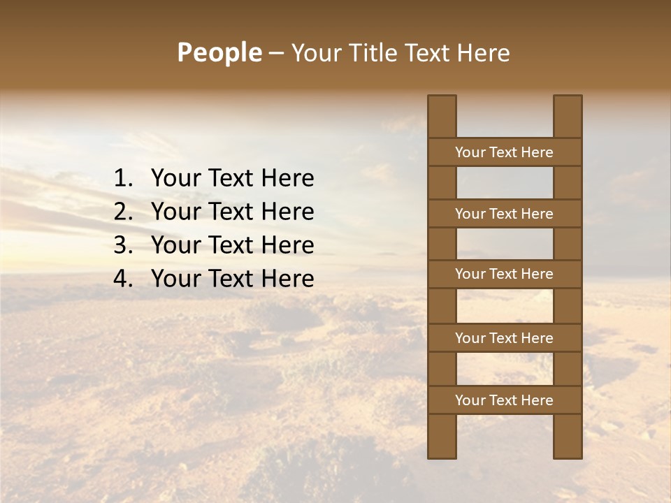 Outside Dusk Desert PowerPoint Template