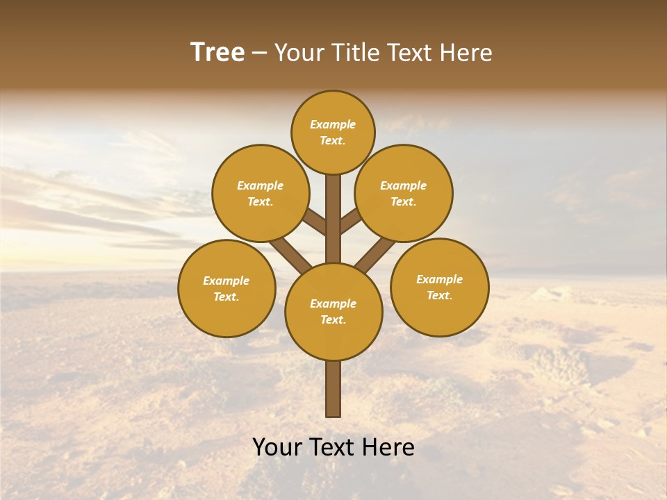 Outside Dusk Desert PowerPoint Template