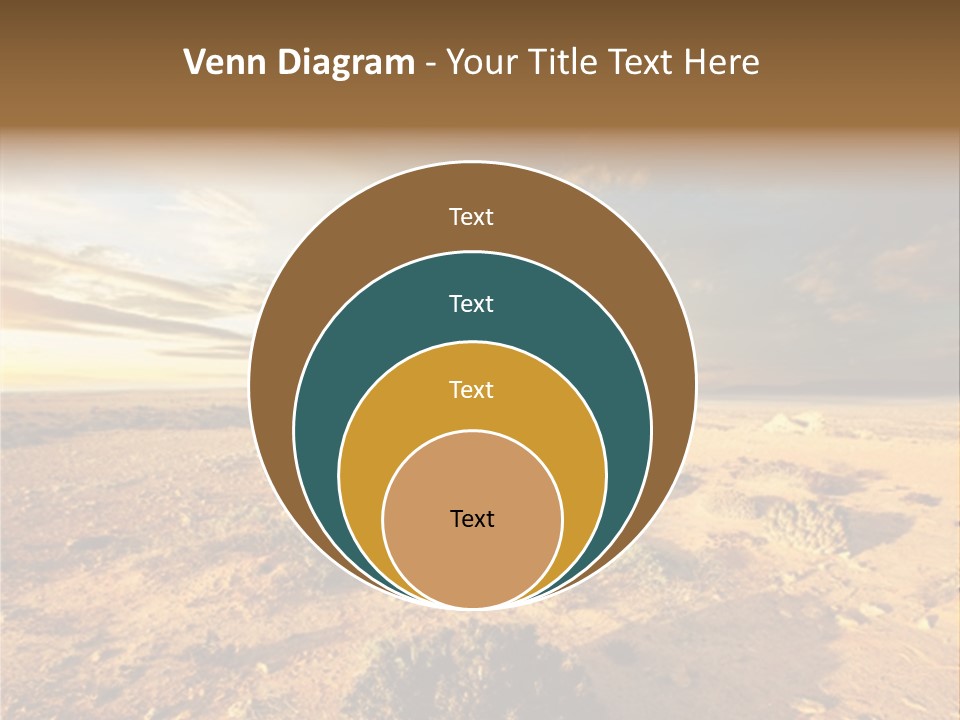 Outside Dusk Desert PowerPoint Template