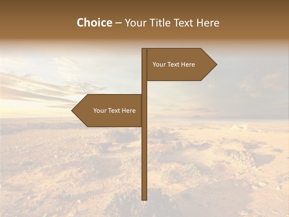 Outside Dusk Desert PowerPoint Template