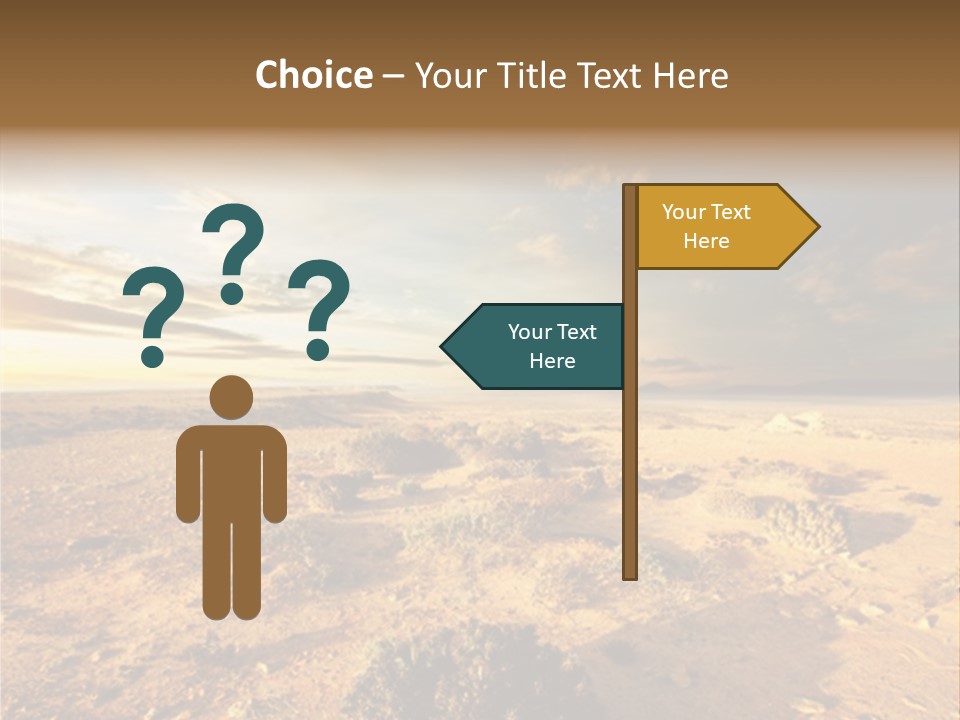 Outside Dusk Desert PowerPoint Template