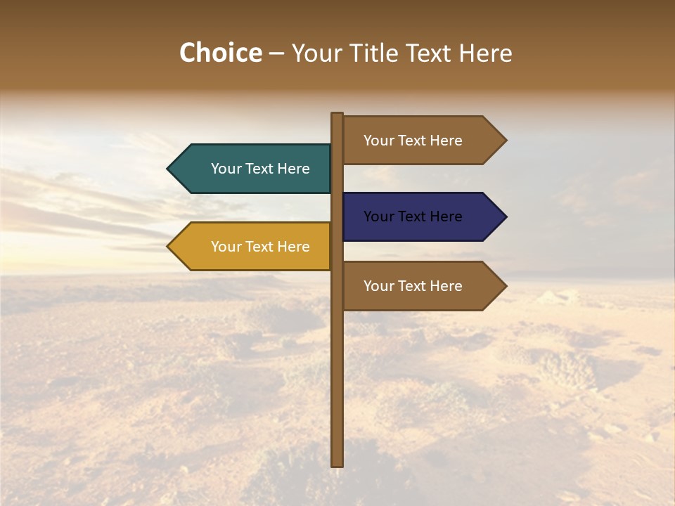 Outside Dusk Desert PowerPoint Template