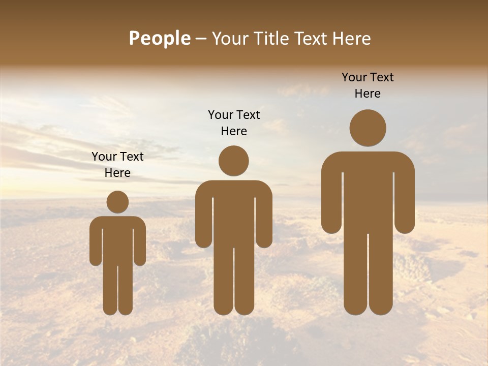 Outside Dusk Desert PowerPoint Template