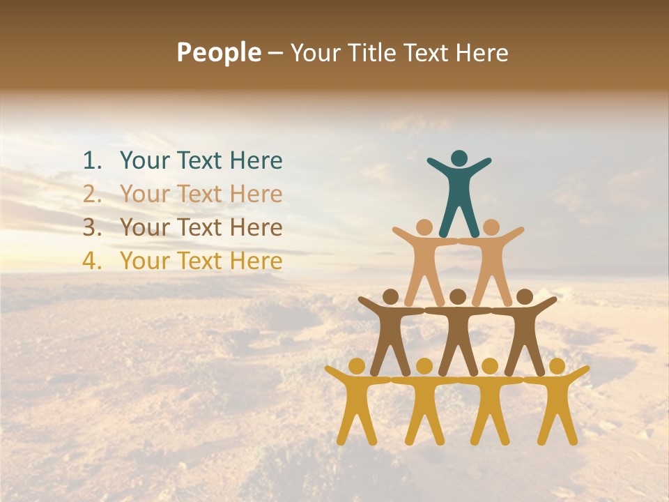 Outside Dusk Desert PowerPoint Template