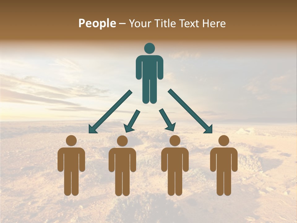 Outside Dusk Desert PowerPoint Template