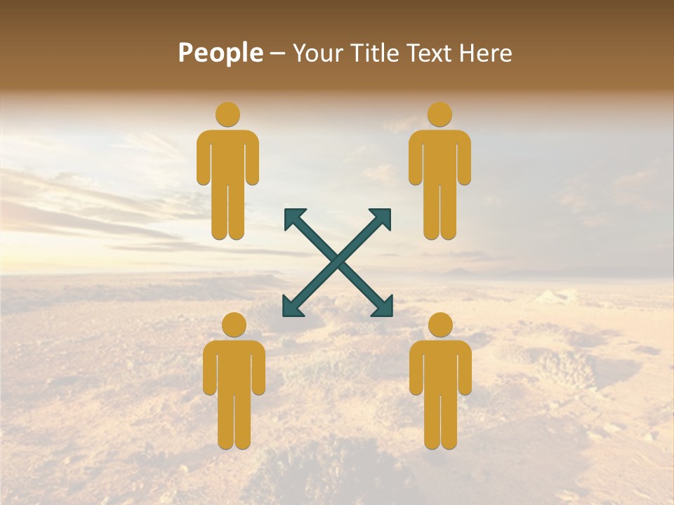 Outside Dusk Desert PowerPoint Template