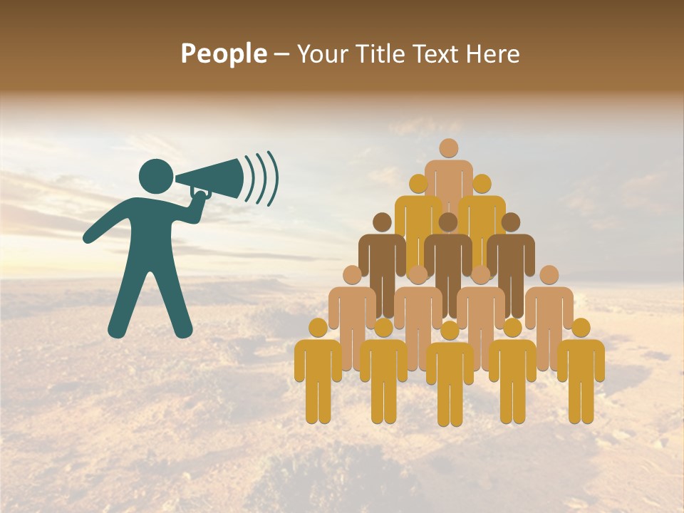 Outside Dusk Desert PowerPoint Template