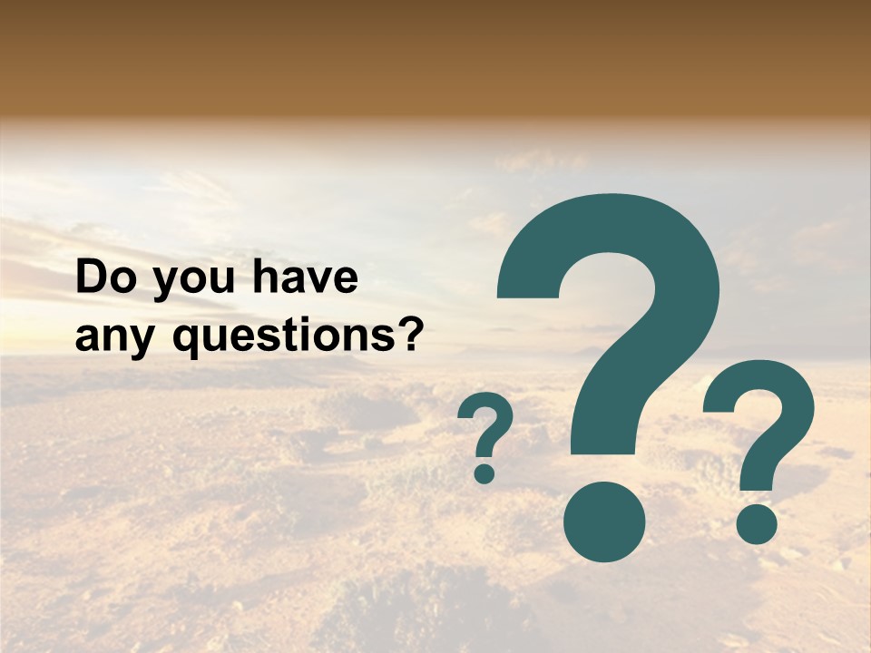 Outside Dusk Desert PowerPoint Template