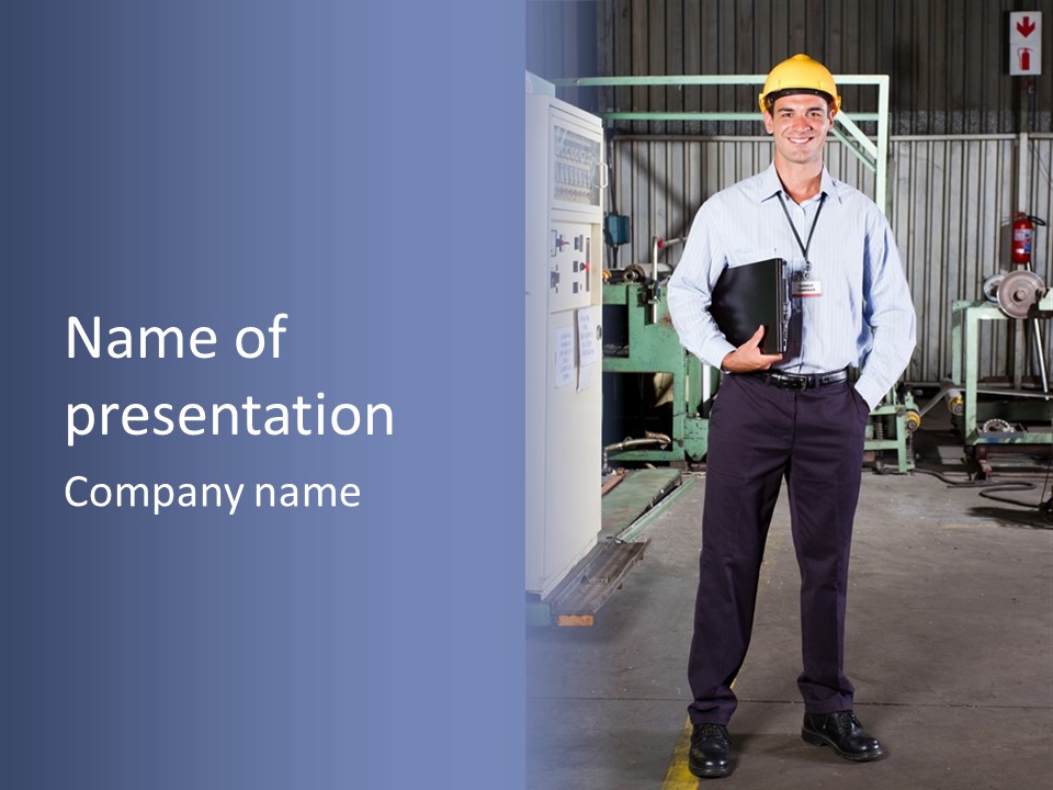 Full Length Director Factory PowerPoint Template