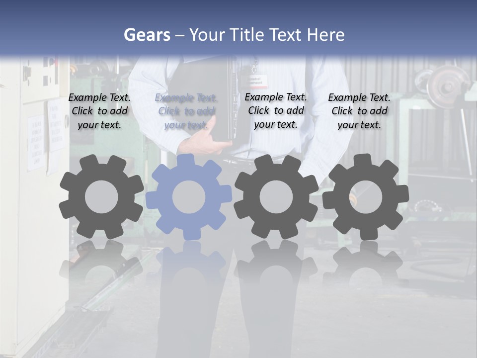 Full Length Director Factory PowerPoint Template