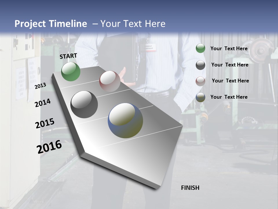 Full Length Director Factory PowerPoint Template