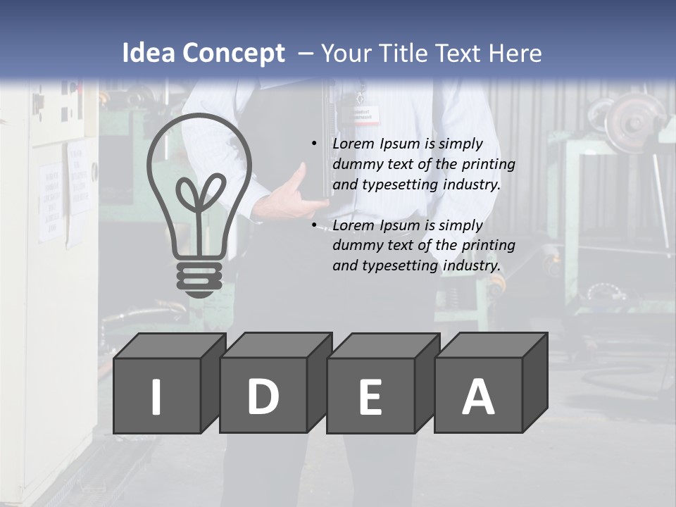 Full Length Director Factory PowerPoint Template