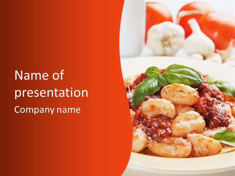 Italian Food Photograph Basilico PowerPoint Template