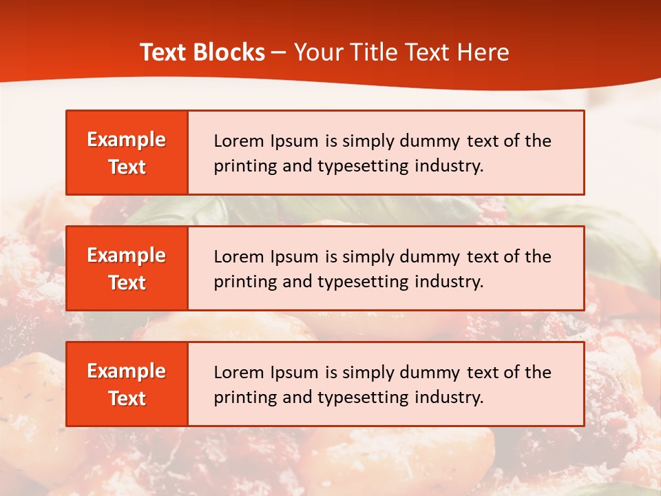 Italian Food Photograph Basilico PowerPoint Template