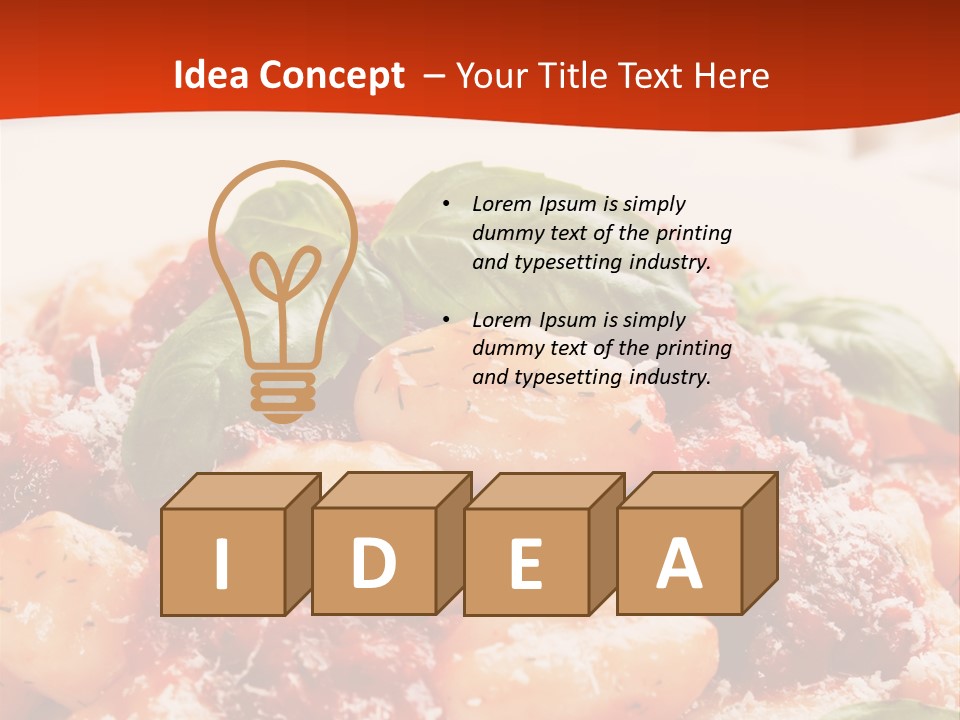 Italian Food Photograph Basilico PowerPoint Template