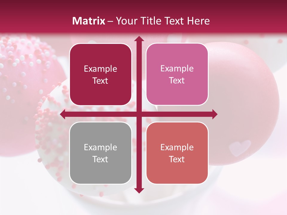 Valentine Heart Cake Pop PowerPoint Template