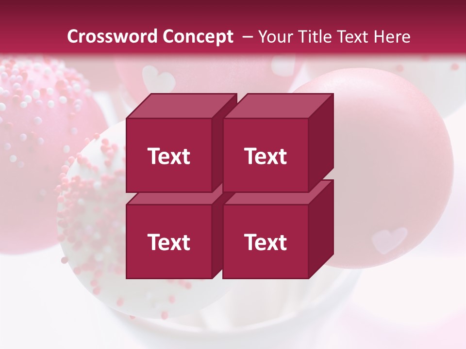 Valentine Heart Cake Pop PowerPoint Template