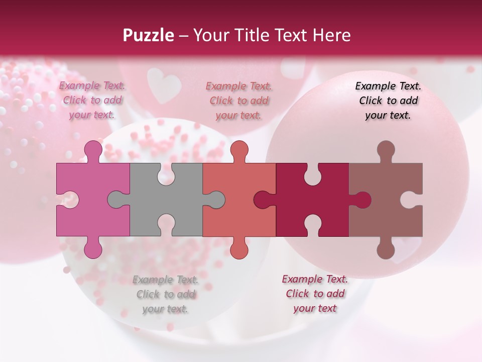Valentine Heart Cake Pop PowerPoint Template