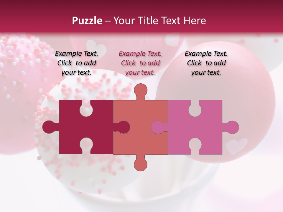 Valentine Heart Cake Pop PowerPoint Template