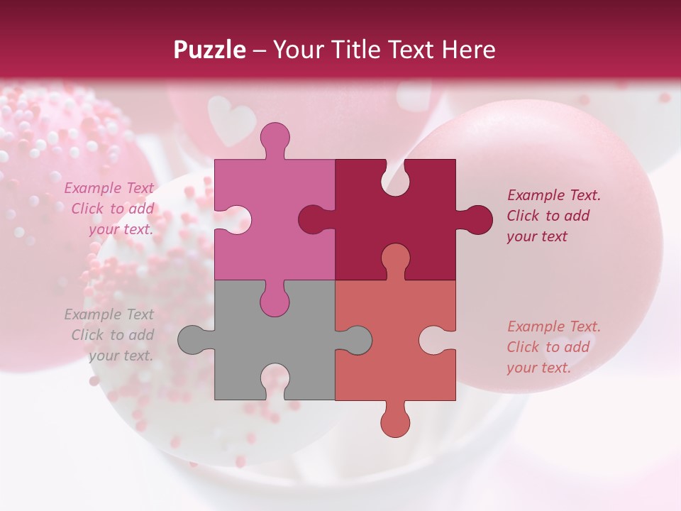 Valentine Heart Cake Pop PowerPoint Template