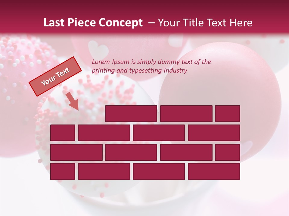 Valentine Heart Cake Pop PowerPoint Template