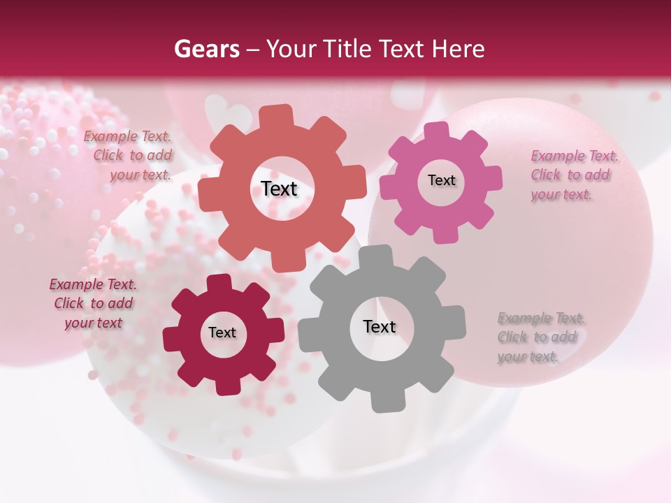 Valentine Heart Cake Pop PowerPoint Template