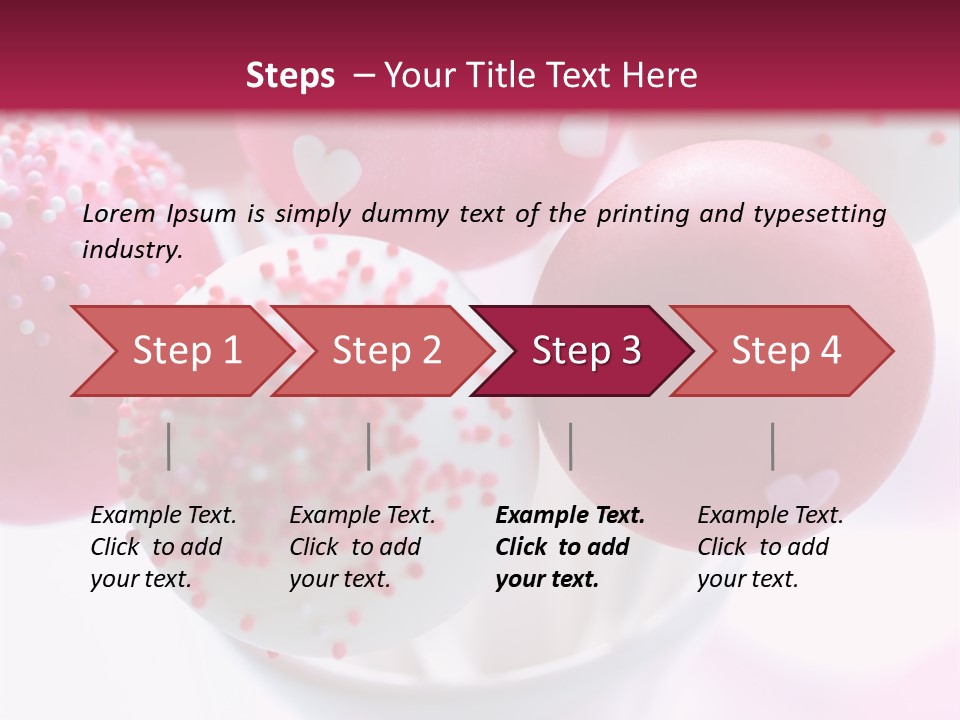 Valentine Heart Cake Pop PowerPoint Template