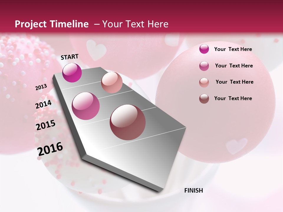 Valentine Heart Cake Pop PowerPoint Template