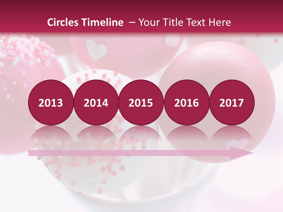 Valentine Heart Cake Pop PowerPoint Template