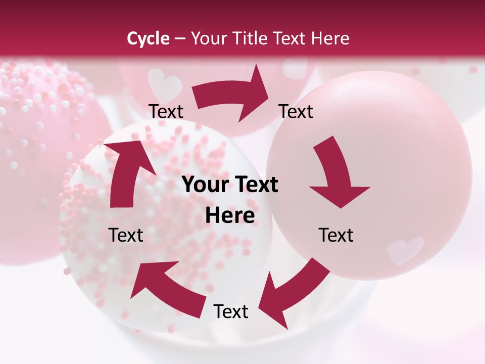 Valentine Heart Cake Pop PowerPoint Template