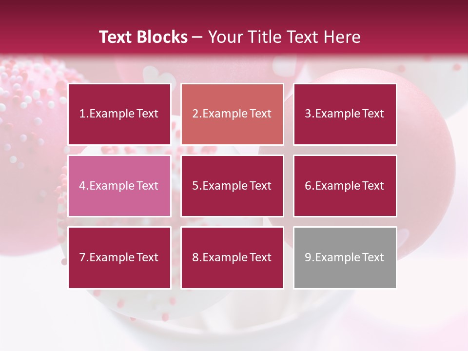 Valentine Heart Cake Pop PowerPoint Template