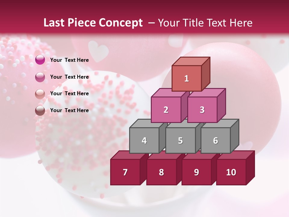 Valentine Heart Cake Pop PowerPoint Template