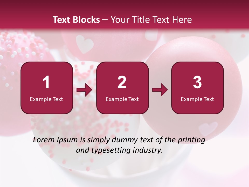 Valentine Heart Cake Pop PowerPoint Template