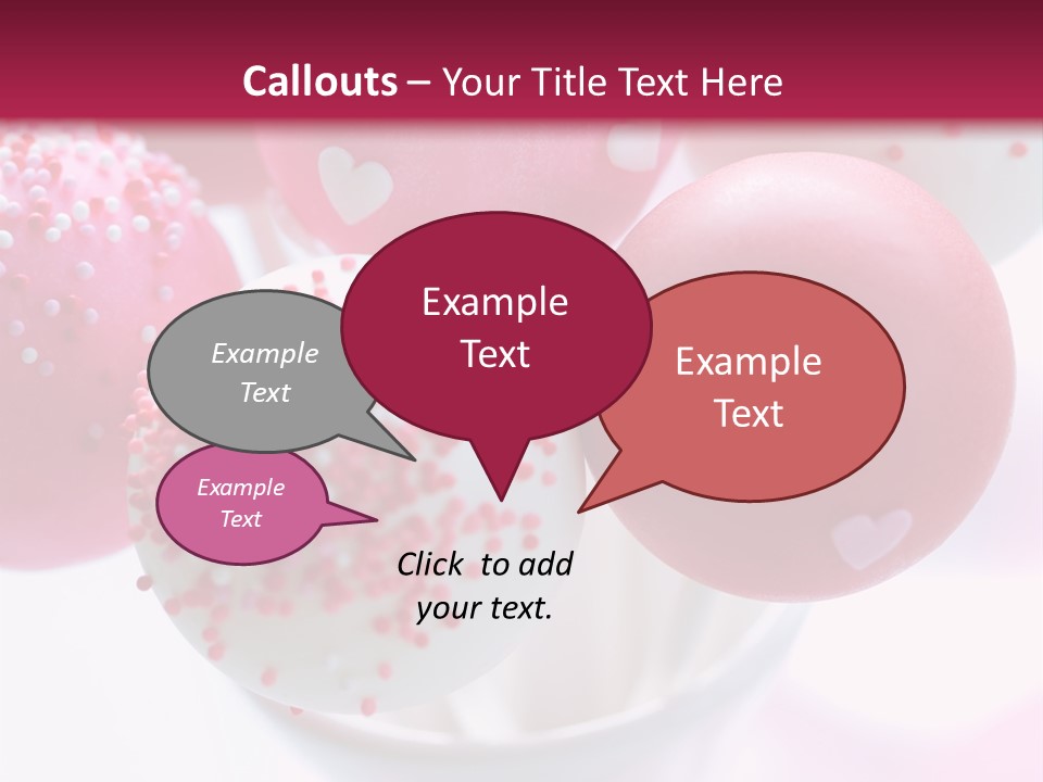 Valentine Heart Cake Pop PowerPoint Template