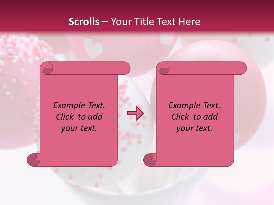 Valentine Heart Cake Pop PowerPoint Template