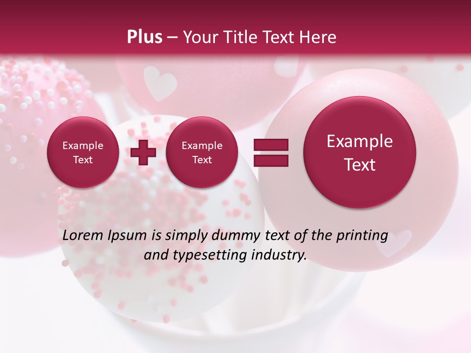 Valentine Heart Cake Pop PowerPoint Template