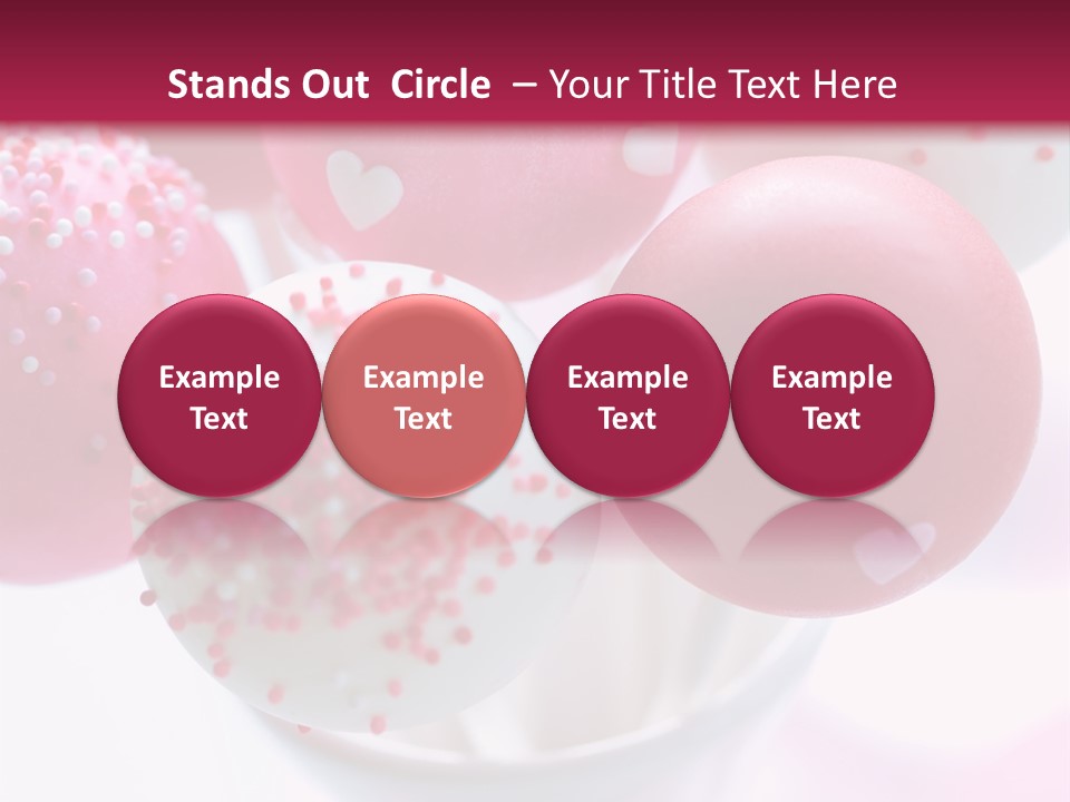Valentine Heart Cake Pop PowerPoint Template