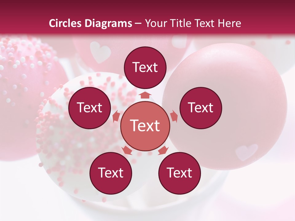 Valentine Heart Cake Pop PowerPoint Template