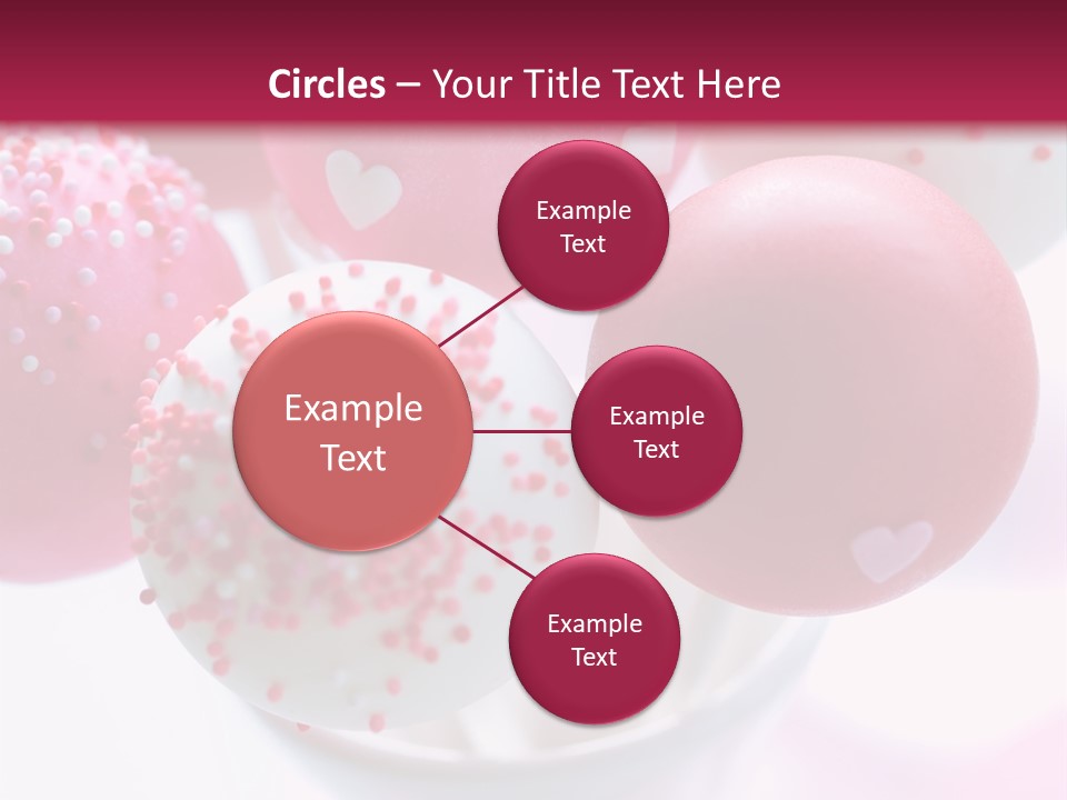 Valentine Heart Cake Pop PowerPoint Template