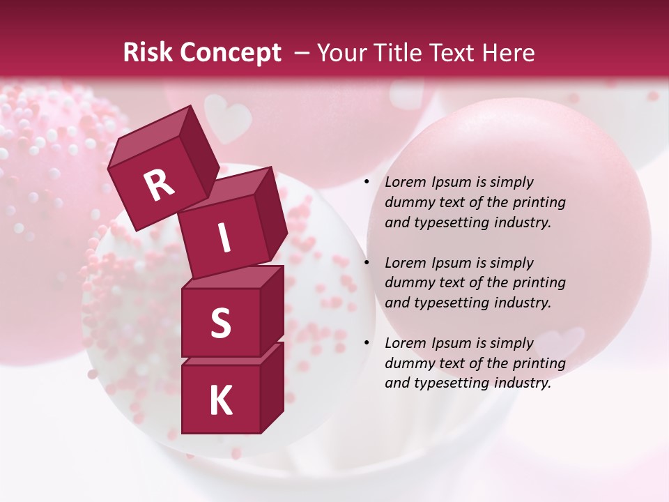 Valentine Heart Cake Pop PowerPoint Template