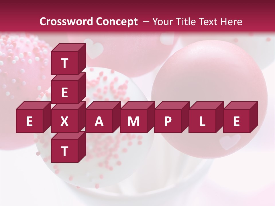 Valentine Heart Cake Pop PowerPoint Template